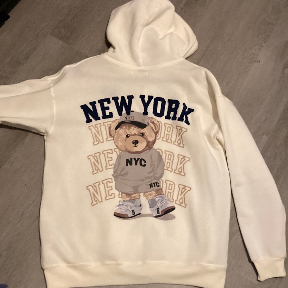 New York Bear Graphic Hoodie